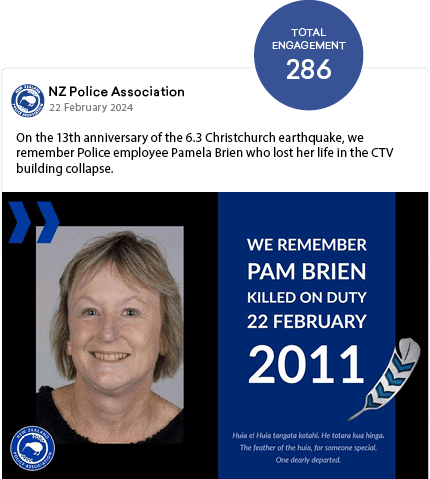 On the 13th anniversary of the 6.3 Christchurch earthquake, we remember Police employee Pamela Brien who lost her lif...