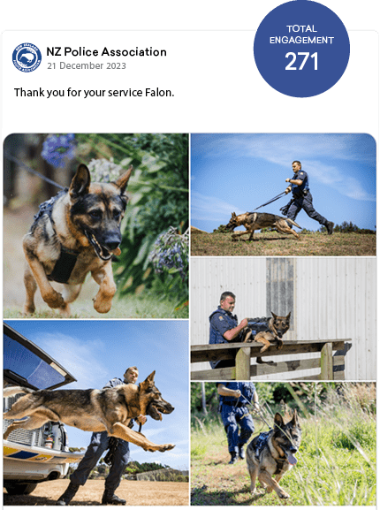 Thank you for your service Falon., NZ Police Association,21 December 202